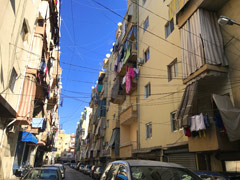 Un quartier résidentiel moyen à Beyrouth