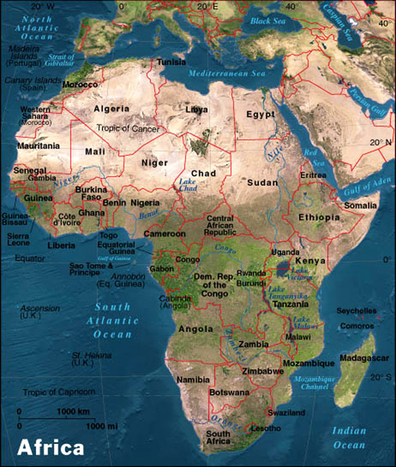 map of Africa