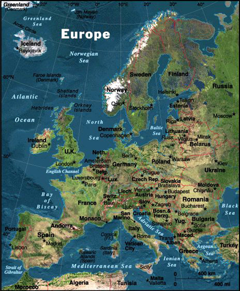 map of Europe