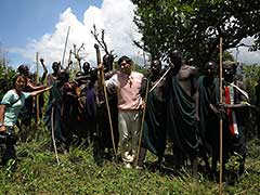 エチオピア：コーディネーターのロケ現場からの写真：スルマ族：スルマ人