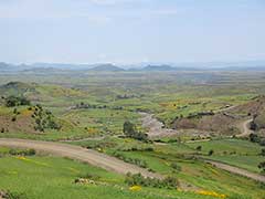 エチオピアの北部の景色