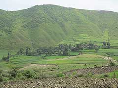 エチオピアの北部の景色