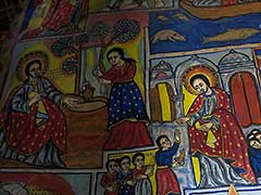 エチオピア正教会内の中のフレスコ画