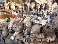 バマコの市場：伝統医療方と魔法術士の為の品物