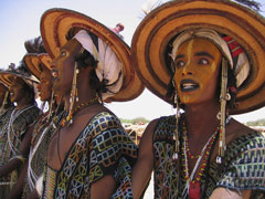 ニジェールのボロロ族，ウォダベ族のゲレウォール：美男子コンテスト