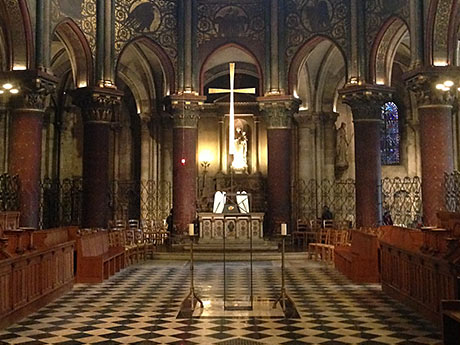 パリ：撮影取材：サン・ジェルマン・デ・プレ教会内